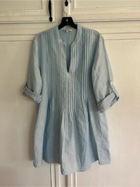 NWOT Madewell light blue and white stripe dress